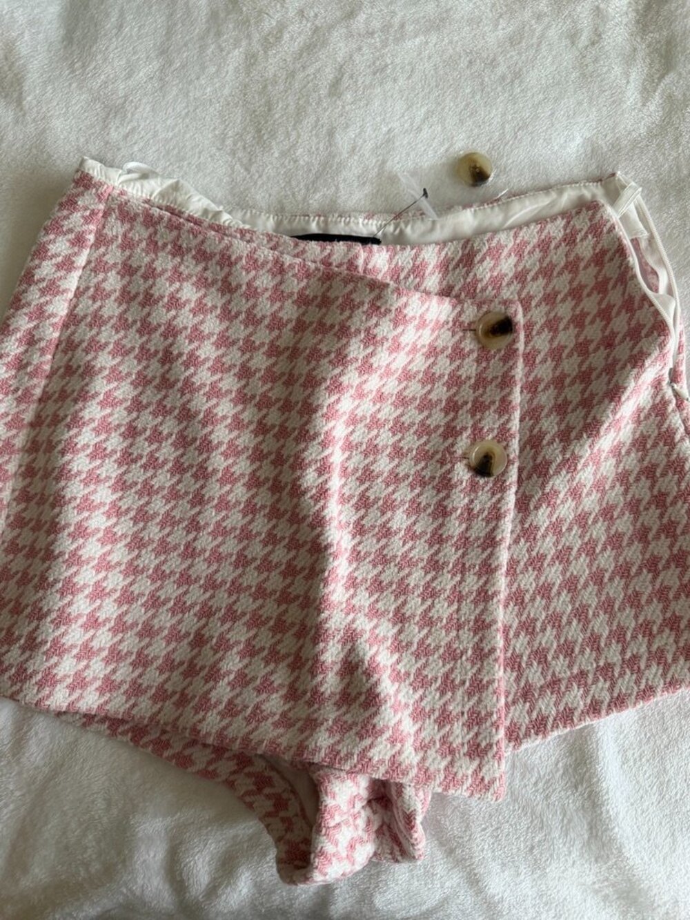 Stoosh patterned pink twill skirt NWT